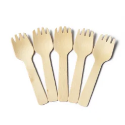 Nĩa gỗ 9.5cm (Hộp 2000 cái) 9 Nĩa gỗ 9.5cm dùng 1 lần hộp 2000 cái – ArecaViet