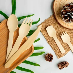 Nĩa gỗ 9.5cm (Hộp 2000 cái) 11 Nĩa gỗ 9.5cm nguyên liệu tự nhiên không hoá chất – ArecaViet