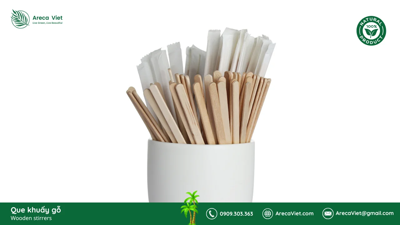 Báo Giá Que Khuấy Gỗ Và 4 Yếu Tố Ảnh Hưởng Đến Giá Sản Phẩm 1 Que khuấy gỗ - Wooden stirrers - ArecaViet.com (2)