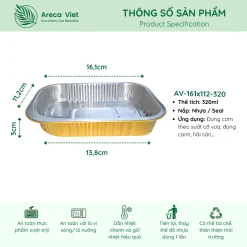 Hộp nhôm thực phẩm chữ nhật cao cấp 320ml (Thùng 125c | 1000c) 10 Hop nhom thuc pham chu nhat cao cap 320ml 2
