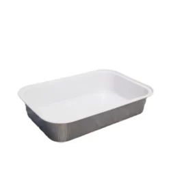 Hộp nhôm thực phẩm chữ nhật màu trắng 300ml (Thùng 125c | 1000c) 11 Hop nhom thuc pham chu nhat mau trang 300ml 3