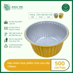 Hộp nhôm thực phẩm tròn cao cấp 1700ml (Thùng 125c | 500c) 13 Hop nhom thuc pham tron cao cap 1700ml AV 180 1700
