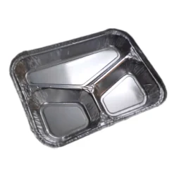 Khay nhôm 3 ngăn chữ nhật màu trắng 750ml (Thùng 125c | 1000c) 8 Khay nhom 3 ngan chu nhat mau trang 750ml 3