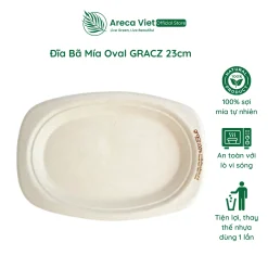 Đĩa bã mía oval GRACZ 23cm [Gói 50 cái]