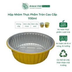 Hộp nhôm thực phẩm tròn cao cấp 1130ml (Thùng 125c | 500c)