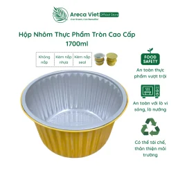 Hộp nhôm thực phẩm tròn cao cấp 1700ml (Thùng 125c | 500c)