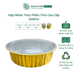 Hộp nhôm thực phẩm tròn cao cấp 2500ml (Thùng 200c)