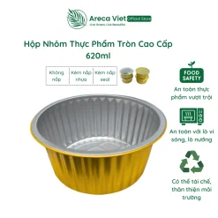 Hộp nhôm thực phẩm tròn cao cấp 620ml (Thùng 125c | 1000c)