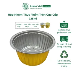 Hộp nhôm thực phẩm tròn cao cấp 725ml (Thùng 125c | 1000c)