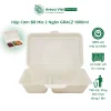 Hộp cơm bã mía 2 ngăn GRACZ 1000ml [Gói 50 cái]