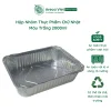 Hộp nhôm thực phẩm chữ nhật màu trắng 2000ml (Thùng 125c | 500c)