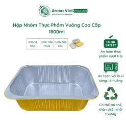 Hộp nhôm thực phẩm chữ nhật cao cấp 1800ml (Thùng 125c | 500c)
