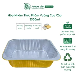 Hộp nhôm thực phẩm chữ nhật cao cấp 3300ml (Thùng 200c)