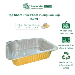 Hộp nhôm thực phẩm chữ nhật cao cấp 750ml (Thùng 125c | 1000c)