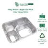 Khay nhôm 4 ngăn chữ nhật màu trắng 750ml (Thùng 125c | 500c) 36 Khay nhom 4 ngan chu nhat mau trang 750ml