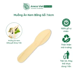 Muỗng kem gỗ tròn dài 7.6cm (Hộp 1000 cái)