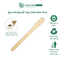 Que khuấy gỗ tay chèo thuyền đơn 9cm [Hộp 2000 que]
