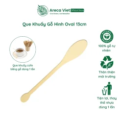 Que khuấy gỗ hình oval 13cm [Hộp 600 que]