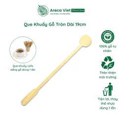 Que khuấy gỗ tròn dài 19cm [Hộp 300 que]